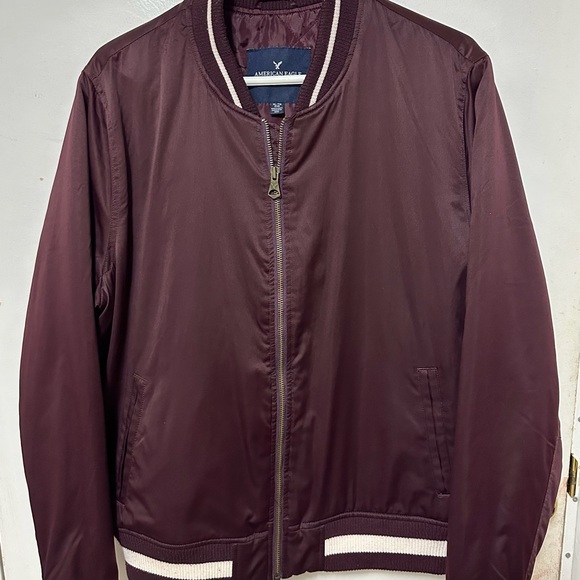 American Eagle Outfitters Women’s Burgundy Bomber Jacket - Picture 1 of 4